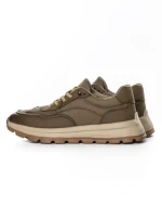 Pantofi Sport Barbati din piele naturala A90009 KHAKI | ADVANCER