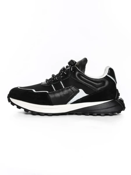 Pantofi Sport Barbati din piele naturala 20676 BLACK | ADVANCER