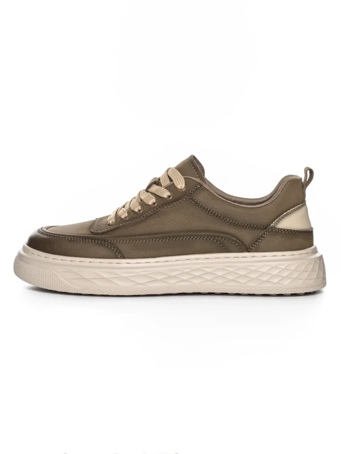 Pantofi Sport Barbati din piele naturala A18008 KHAKI | ADVANCER