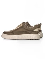 Pantofi Sport Barbati din piele naturala A18008 KHAKI | ADVANCER