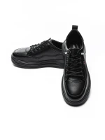 Pantofi Sport Barbati din piele naturala W27017 BLACK | ADVANCER
