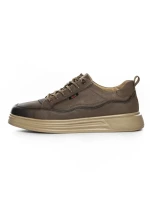 Pantofi Sport Barbati din piele naturala W27017 KHAKI | ADVANCER