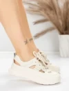 Pantofi Sport Dama din piele naturala 70136X CREAM | ADVANCER