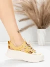 Pantofi Sport Dama din piele naturala 70136X YELLOW | ADVANCER