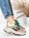 Pantofi Sport Dama din piele naturala HY1369 APRICOT-RED | FRANCO GERARDO