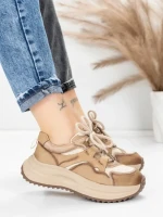 Pantofi Sport Dama din piele naturala 572105 APRICOT | FRANCO GERARDO