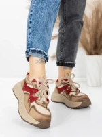 Pantofi Sport Dama din piele naturala 572105 RED | FRANCO GERARDO