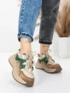 Pantofi Sport Dama din piele naturala 572105 GREEN | FRANCO GERARDO