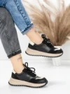 Pantofi Sport Dama din piele naturala 572305 BLACK-CREAM | FRANCO GERARDO