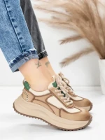 Pantofi Sport Dama din piele naturala 572103 GREEN | FRANCO GERARDO