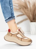 Pantofi Sport Dama din piele naturala 572103 RED | FRANCO GERARDO