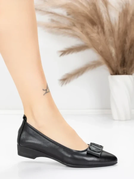 Balerini Dama din piele naturala 518-1 BLACK | ADVANCER