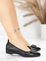 Balerini Dama din piele naturala 518-1 BLACK | ADVANCER