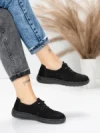 Pantofi Casual Dama din piele naturala 8736 BLACK | FORMAZIONE