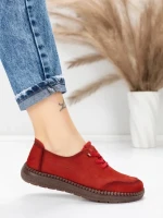 Pantofi Casual Dama din piele naturala 8736 RED | FORMAZIONE