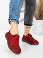 Pantofi Casual Dama din piele naturala 8736 RED | FORMAZIONE