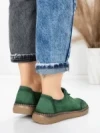 Pantofi Casual Dama din piele naturala 8736 GREEN | FORMAZIONE