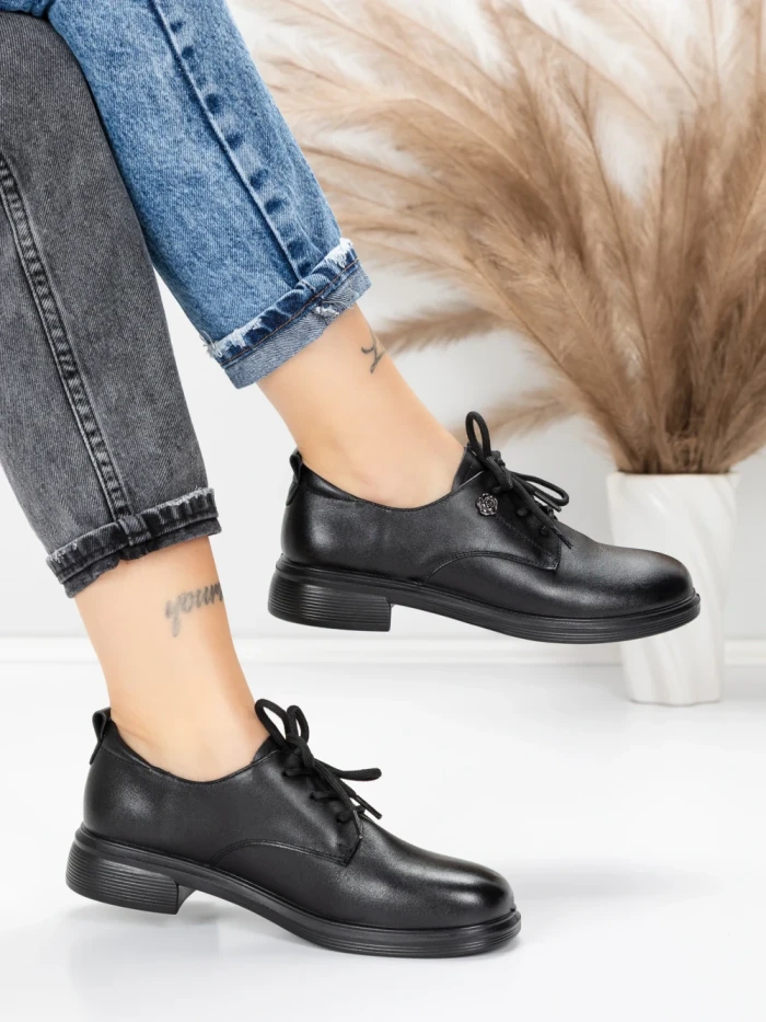 Pantofi Casual Dama din piele naturala 5211507 BLACK | ADVANCER