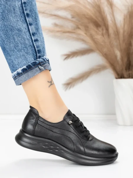 Pantofi Casual Dama din piele naturala 5712567 BLACK | ADVANCER