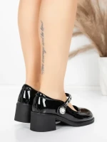 Pantofi cu toc din piele naturala TP1355-1 BLACK | ADVANCER