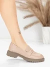 Pantofi Casual Dama din piele naturala 5729501 APRICOT | ADVANCER