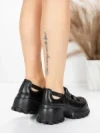 Pantofi Casual Dama din piele naturala 23282 BLACK | ADVANCER