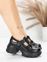 Pantofi Casual Dama din piele naturala 23282 BLACK | ADVANCER