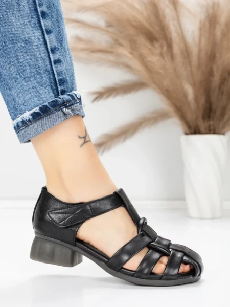 Sandale Dama din piele naturala 7983 BLACK | ADVANCER