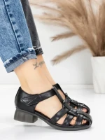 Sandale Dama din piele naturala 7983 BLACK | ADVANCER