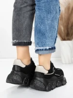 Pantofi Sport Dama din piele naturala 9802 BLACK | FRANCO GERARDO