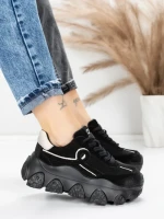 Pantofi Sport Dama din piele naturala 9802 BLACK | FRANCO GERARDO