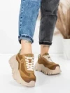 Pantofi Sport Dama din piele naturala 9802 BROWN | FRANCO GERARDO