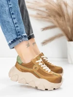 Pantofi Sport Dama din piele naturala 9802 BROWN | FRANCO GERARDO