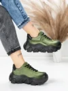 Pantofi Sport Dama din piele naturala 9802 GREEN | FRANCO GERARDO