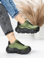 Pantofi Sport Dama din piele naturala 9802 GREEN | FRANCO GERARDO