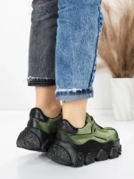 Pantofi Sport Dama din piele naturala 9802 GREEN | FRANCO GERARDO