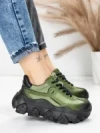Pantofi Sport Dama din piele naturala 9802 GREEN | FRANCO GERARDO