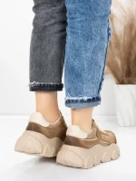 Pantofi Sport Dama din piele naturala 9802 APRICOT | FRANCO GERARDO