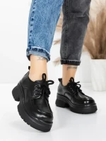 Pantofi Casual Dama din piele naturala 10829 BLACK | FORMAZIONE