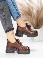 Pantofi Casual Dama din piele naturala 10829 BROWN | FORMAZIONE