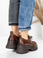 Pantofi Casual Dama din piele naturala 10829 BROWN | FORMAZIONE