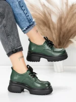 Pantofi Casual Dama din piele naturala 10829 GREEN | FORMAZIONE