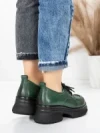 Pantofi Casual Dama din piele naturala 10829 GREEN | FORMAZIONE