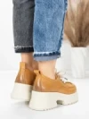Pantofi Casual Dama din piele naturala 10829 YELLOW | FORMAZIONE
