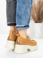 Pantofi Casual Dama din piele naturala 10829 YELLOW | FORMAZIONE