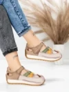 Pantofi Sport Dama din piele naturala KM9207 KHAKI | ADVANCER
