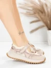 Pantofi Sport Dama din piele naturala KM3906 CREAM | ADVANCER