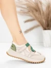 Pantofi Sport Dama din piele naturala KM3906 GREEN | ADVANCER