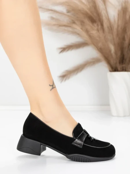 Pantofi Casual Dama din piele naturala 5820-20 BLACK | ADVANCER
