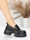 Pantofi Casual Dama din piele naturala 8307 BLACK | ADVANCER